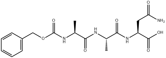 L-Asparagine, N-[(phenylmethoxy)carbonyl]-L-alanyl-L-alanyl- Struktur