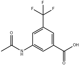 Benzoic acid, 3-(acetylamino)-5-(trifluoromethyl)- Struktur