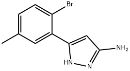 1H-Pyrazol-3-amine, 5-(2-bromo-5-methylphenyl)- Struktur