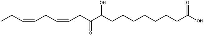 12,15-Octadecadienoic acid, 9-hydroxy-10-oxo-, (12Z,15Z)- Struktur