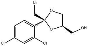 1,3-Dioxolane-4-methanol, 2-(bromomethyl)-2-(2,4-dichlorophenyl)-, (2S,4R)- Struktur