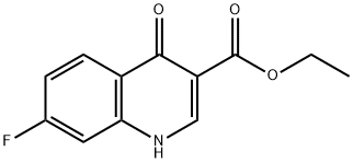 Ethyl 7-fluoro-4-oxo-1,4-dihydroquinoline-3-carboxylate Struktur