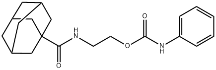 2-(adamantane-1-carboxamido)ethyl phenylcarbamate Struktur