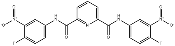 2-N,6-N-bis(4-fluoro-3-nitrophenyl)pyridine-2,6-dicarboxamide Struktur