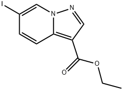 Pyrazolo[1,5-a]pyridine-3-carboxylic acid, 6-iodo-, ethyl ester Struktur