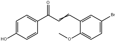 2-Propen-1-one, 3-(5-bromo-2-methoxyphenyl)-1-(4-hydroxyphenyl)- Struktur