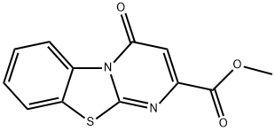 methyl 4-oxo-4{H}-pyrimido[2,1-][1,3]benzothiazole-2-carboxylate Struktur