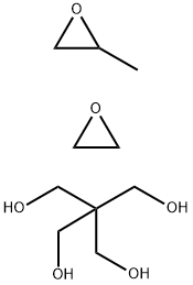 Oxirane, methyl-, polymer with oxirane, ether with 2,2-bis(hydroxymethyl)-1,3-propanediol (4:1) Struktur