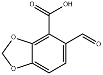 1,3-Benzodioxole-4-carboxylic acid, 5-formyl- Struktur