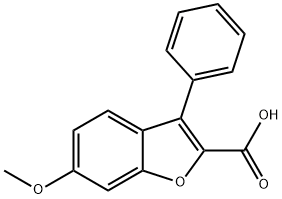 2-Benzofurancarboxylic acid, 6-methoxy-3-phenyl- Struktur