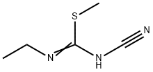 N'-cyano-N-ethyl(methylsulfanyl)methanimidamide Struktur