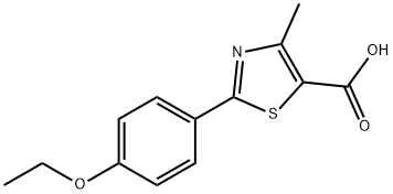 5-Thiazolecarboxylic acid, 2-(4-ethoxyphenyl)-4-methyl- Struktur