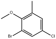 1-bromo-5-chloro-2-methoxy-3-methylbenzene Struktur