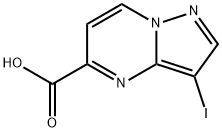 3-iodo-pyrazolo[1,5-a]pyrimidine-5-carboxylic acid Struktur