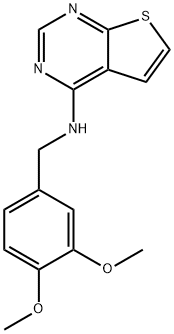 Thieno[2,3-d]pyrimidin-4-amine, N-[(3,4-dimethoxyphenyl)methyl]- Struktur