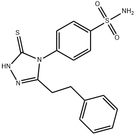 4-[3-(2-phenylethyl)-5-sulfanylidene-1H-1,2,4-triazol-4-yl]benzenesulfonamide Structure