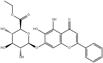 Baicalein 7-O-beta-D-ethylglucuronide Struktur