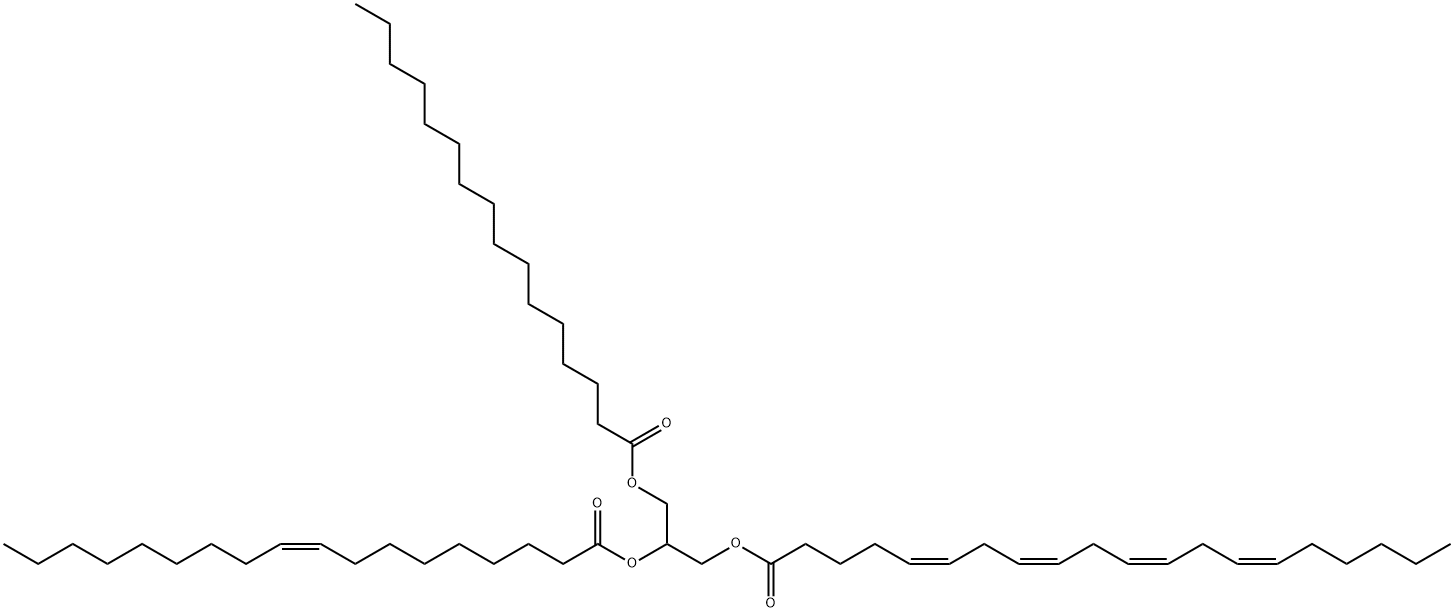 1-Palmitoyl-2-Oleoyl-3-Arachidonoyl-rac-glycerol Struktur