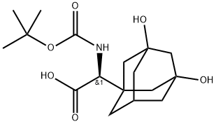 Tricyclo[3.3.1.13,7]decane-1-acetic acid, α-[[(1,1-diMethylethoxy)carbonyl]aMino]-3,5-dihydroxy-, (αS)- Struktur