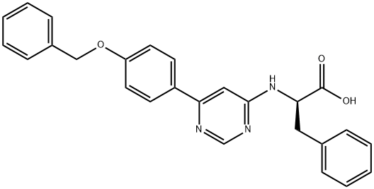 D-Phenylalanine, N-[6-[4-(phenylmethoxy)phenyl]-4-pyrimidinyl]- Struktur