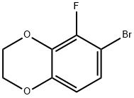 1,4-Benzodioxin, 6-bromo-5-fluoro-2,3-dihydro- Struktur