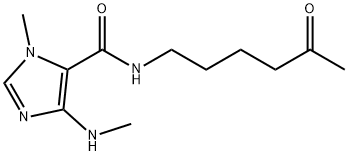 1H-Imidazole-5-carboxamide, 1-methyl-4-(methylamino)-N-(5-oxohexyl)- Struktur