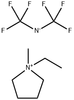 1-ETHYL-METHYLPYRROLIDINIUM BIS(TRIFLUOROMETHYLSULFONYL)IMIDE Struktur