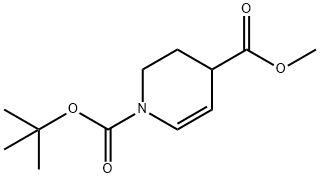 1-tert-butyl 4-methyl 1,2,3,4-tetrahydropyridine-1,4-dicarboxylate Struktur