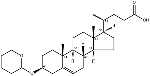 (3β)-3-[(Tetrahydro-2H-pyran-2-yl)oxy]-chol-5-en-24-oic Acid Struktur