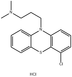 10H-Phenothiazine-10-propanamine, 4-chloro-N,N-dimethyl-, hydrochloride  Struktur