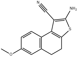 2-amino-7-methoxy-4,5-dihydrobenzo[e][1]benzothiole-1-carbonitrile Struktur