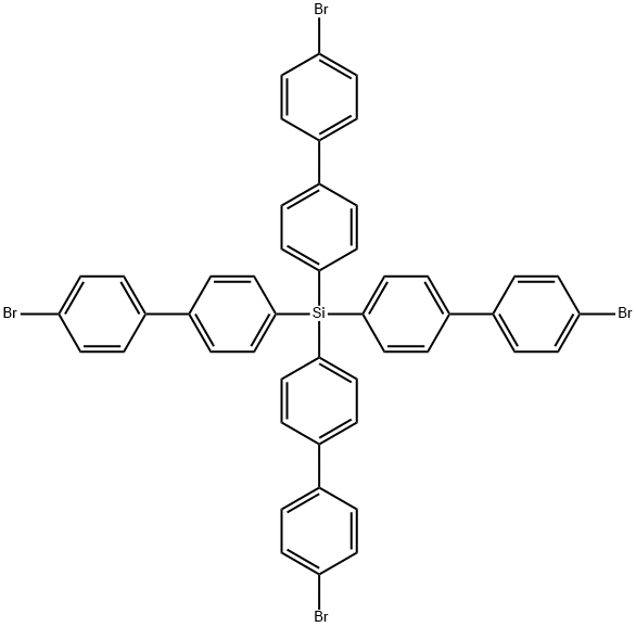 Silane, tetrakis(4'-bromo[1,1'-biphenyl]-4-yl)- (9CI) Struktur