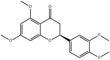 4H-1-Benzopyran-4-one, 2-(3,4-dimethoxyphenyl)-2,3-dihydro-5,7-dimethoxy-, (2S)- Struktur