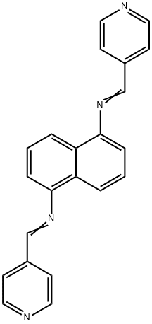 N1,N5-bis(pyridin-4-ylmethylene)naphthalene-1,5-diamine Struktur