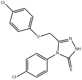 3H-1,2,4-Triazole-3-thione, 5-[(4-chlorophenoxy)methyl]-4-(4-chlorophenyl)-2,4-dihydro- Struktur