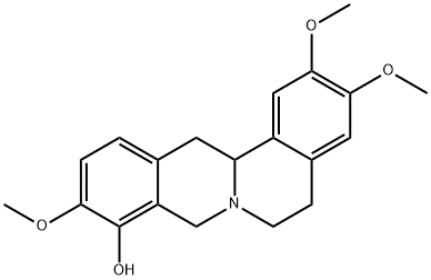 6H-Dibenzo[a,g]quinolizin-9-ol, 5,8,13,13a-tetrahydro-2,3,10-trimethoxy- Struktur