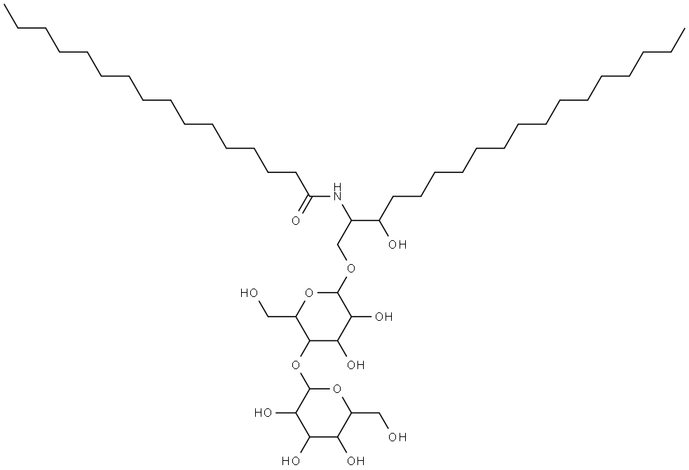 N-PALMITOYL-DL-DIHYDRO-LACTOCEREBROSIDE) Struktur