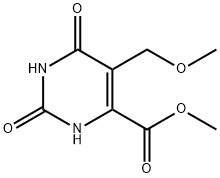 6-methoxycarbonyl-5-methoxymethyluracil Struktur