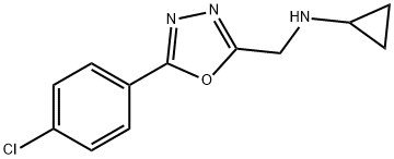 1,3,4-Oxadiazole-2-methanamine, 5-(4-chlorophenyl)-N-cyclopropyl- Struktur