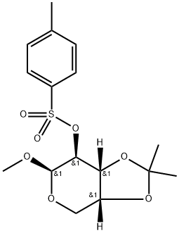 Methyl 3,4-O-isopropylidene-2-O-tosyl-β-D-arabinopyranoside Struktur