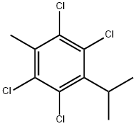 Benzene, 1,2,4,5-tetrachloro-3-methyl-6-(1-methylethyl)- Struktur