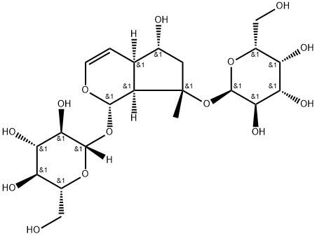 [(1S,4aα,7aα)-1α-(β-D-Glucopyranosyloxy)-1,4a,5,6,7,7a-hexahydro-5β-hydroxycyclopenta[c]pyran-7α-yl]α-D-galactopyranoside Struktur