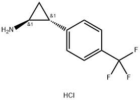 Cyclopropanamine, 2-[4-(trifluoromethyl)phenyl]-, hydrochloride (1:1), (1R,2S)-rel- Struktur