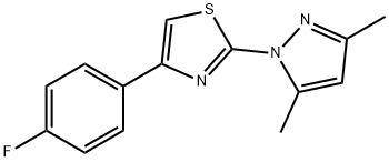 Thiazole, 2-(3,5-dimethyl-1H-pyrazol-1-yl)-4-(4-fluorophenyl)- Struktur