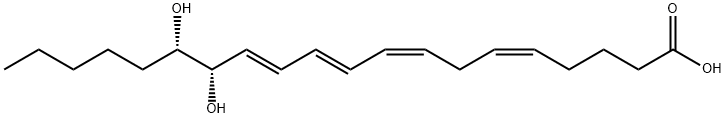 5,8,10,12-Eicosatetraenoic acid, 14,15-dihydroxy-, (5Z,8Z,10E,12E,14S,15S)- Struktur