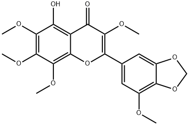 5-Hydroxy-3,6,7,8,3'-
pentamethoxy-4',5'-methylenedioxyflavone Struktur