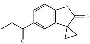 5-propanoylspiro[cyclopropane-1,3-indoline]-2-one Struktur