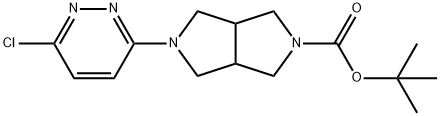 Pyrrolo[3,4-c]pyrrole-2(1H)-carboxylic acid, 5-(6-chloro-3-pyridazinyl)hexahydro-, 1,1-dimethylethyl ester Struktur