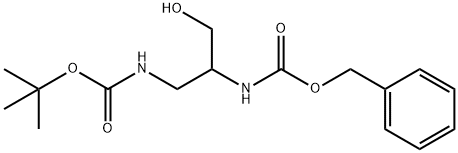 tert-butyl N-(2-{[(benzyloxy)carbonyl]amino}-3-hydroxypropyl)carbamate Struktur