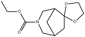 Spiro[3-azabicyclo[3.2.1]octane-6,2'-[1,3]dioxolane]-3-carboxylic acid, ethyl ester Struktur